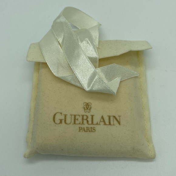 RARE Vintage GUERLAIN Paris Gold-tone Square Hinged Compact Mirror + Blush Brush - Picture 9 of 12